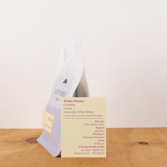 September - Kolumbien - Sebastian Ramirez - Gesha - White Honey